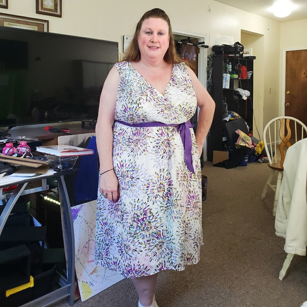 Plus size GENTLY worn multi occasion elegant dress